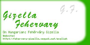 gizella fehervary business card