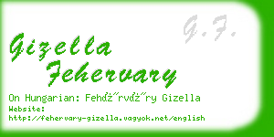 gizella fehervary business card